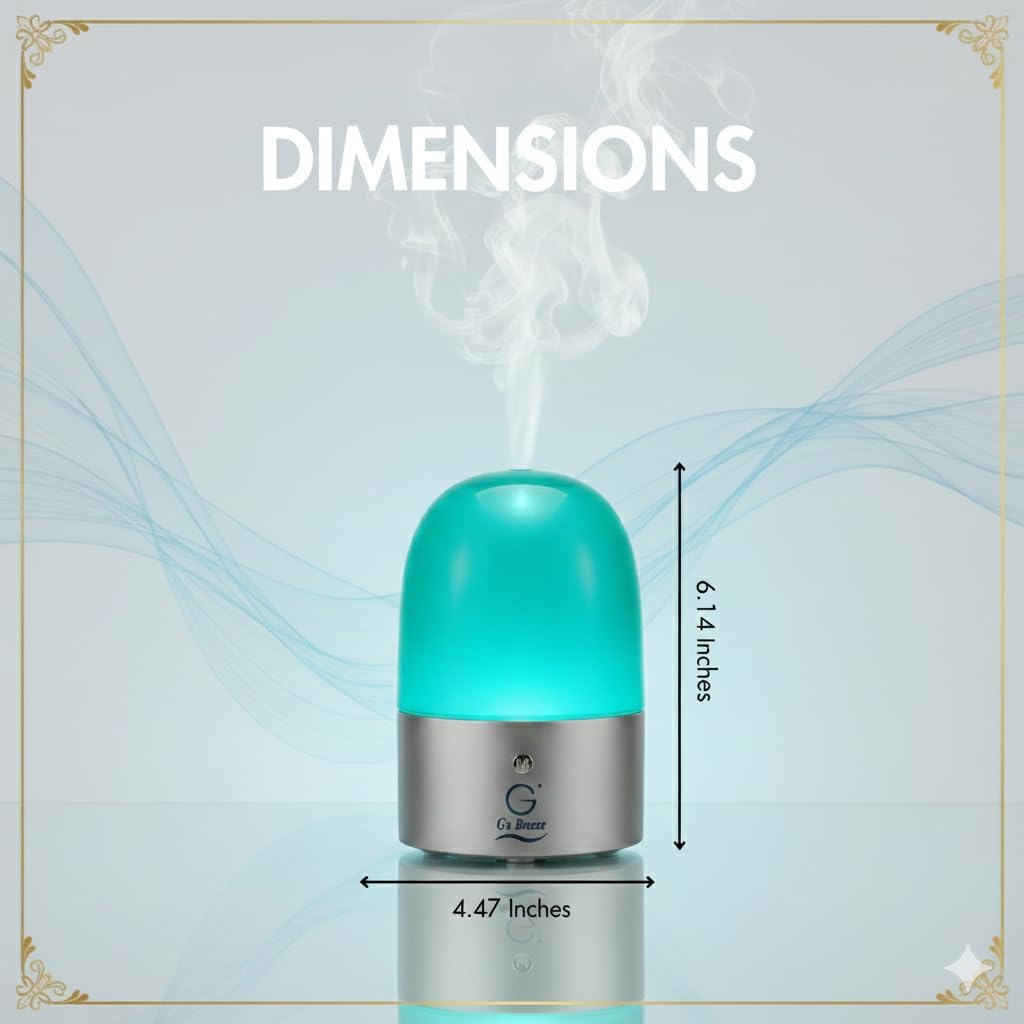 Gโs Breeze Smart Diffuser with Refill โ Bluetooth & Wi-Fi App Control, Gradient LED Lighting, Adjustable Scent Intensity, 24 Hour, Aromatherapy Diffuser for Home & Office - Red Apple Cinnamon