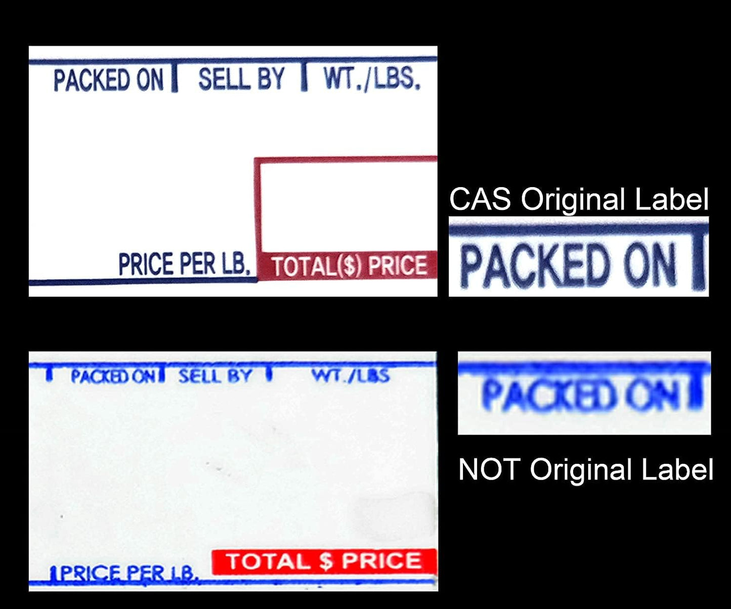 VisionTechShop LST-8010 Printing Scale Label, 58 x 40 mm, UPC 12 Rolls of 700 Labels
