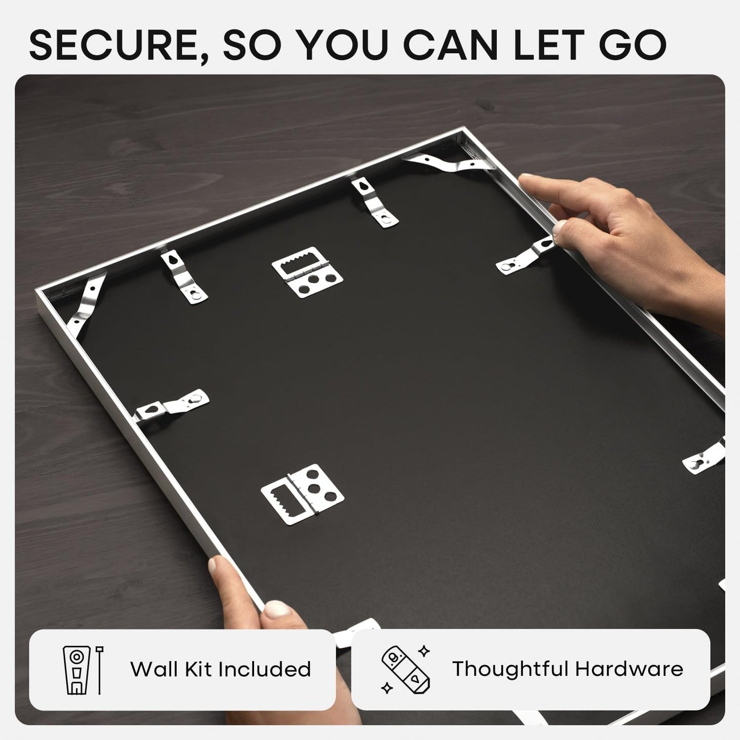 Homeforia A4 Picture Frame Silver, High End Metal 8.3 x 11.7 inch Silver Poster Frames with Mat 5.8 by 8.3 Art, A4 Frames Matted to A5 Photo, 8.3x11.7 Wall or Tabletop Frames, Tempered Glass, Set of 1