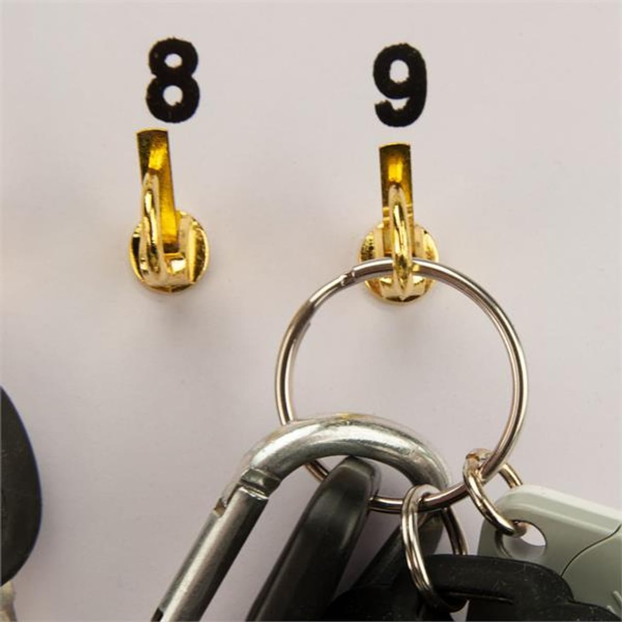 Masonite Key Holder Wall Mount with 105 Spring-Lock Hooks 32E x 29.5" – Wall Mounted Key Organizer Board with Metal Trim and Handle – Dealership, Office, Garage Key Rack Cabinet - Pack of 4