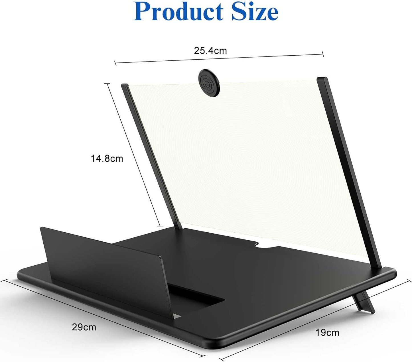 14" Screen Magnifier for Cell Phone,Fanlory 3D HD Magnifying Projector Screen Enlarger for Movies, Videos and Gaming, Foldable Phone Stand with Screen Amplifier,Compatible with All Smartphones