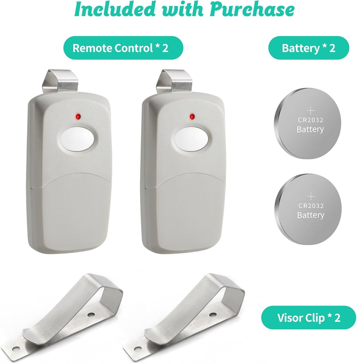 2 for 10 Dip Switch Multicode Gate Door Opener Remote,Replacement for Multi-Code Garage Door Opener Remote Transmitter 3089 MCS308911 3060 MCS306010,3070 MCS307010,300MHz