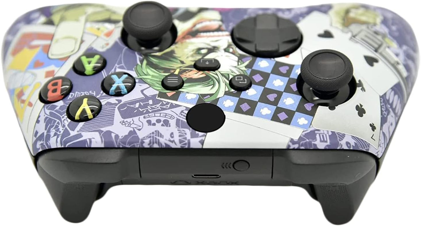 Hand Airbrushed Fade Custom Controller Compatible with Xbox Series X/S & Xbox One (Series X/S Crazy Cards)
