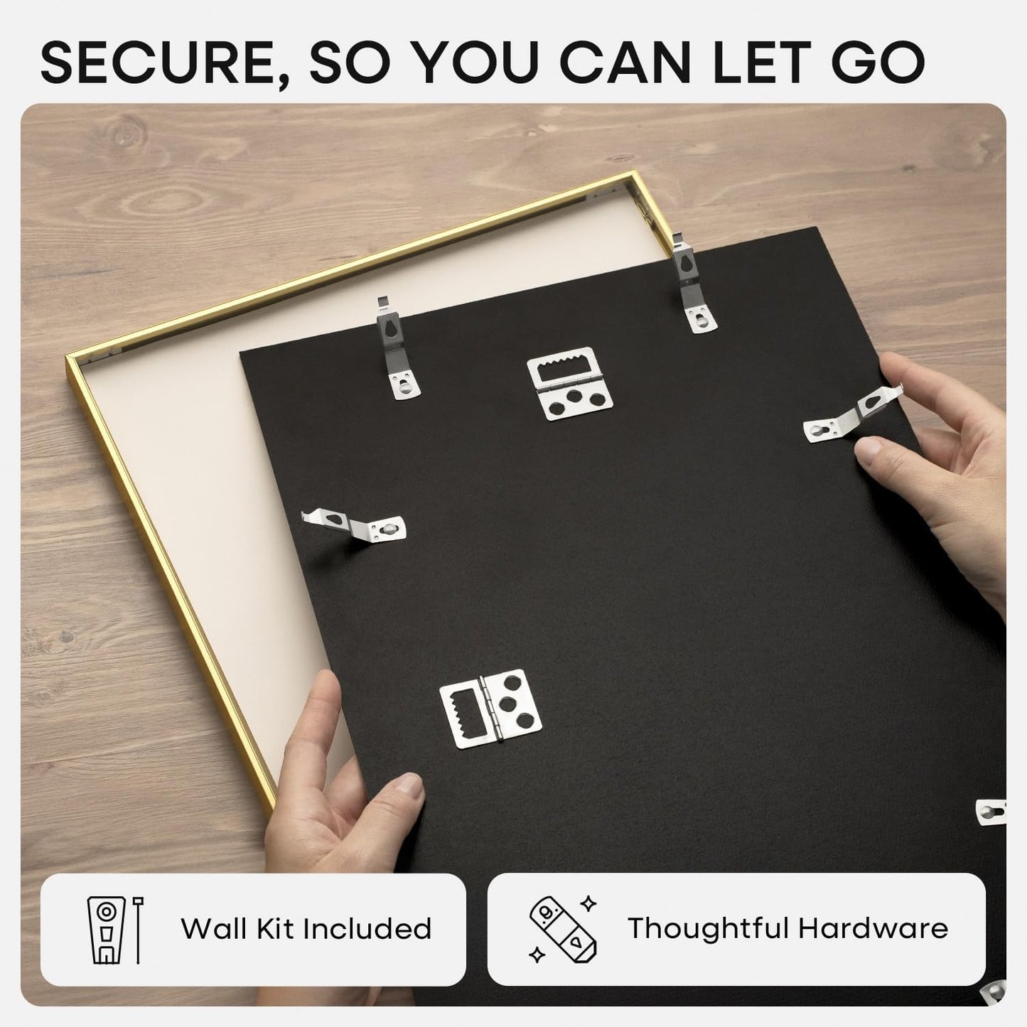 Homeforia A1 Poster Frame Gold, High End Metal 23.4 x 33.1 inches Large Picture Frames with Mat 16.5 x 23.4 for Photo, A1 Size Frames Matted to A2 Print, 23.4x33.1 Thin Frame, Tempered Glass, Set of 1