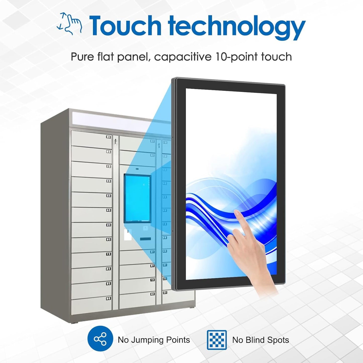 21.5 Inch Open Frame LCD Display Touch Screen Monitor HDMI VGA DVI Inputs 1000 Nits for Outdoor Kiosk