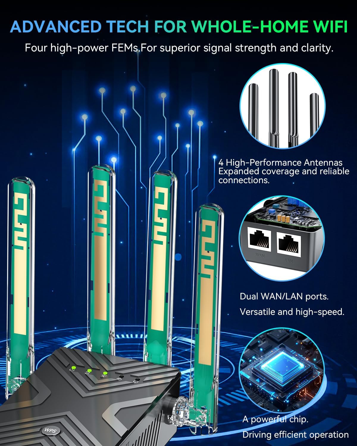 2026 WiFi Extender Signal Booster for Home - 8X Faster Internet Booster with Ethernet Port, Covers 15888sq.ft & 1-Tap Setup, Wireless Repeater Amplifier Supports 68+Devices