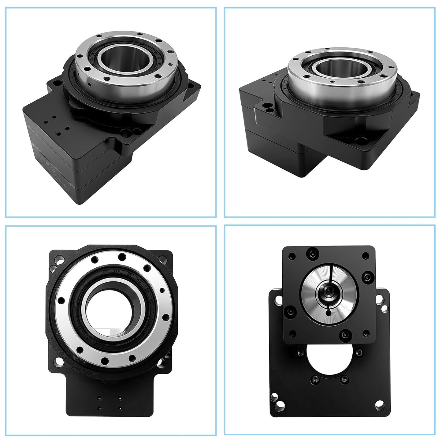 Hollow Rotary Actuator Ratio 10:1 Hollow Rotating Table Precision Rotary Reducer High Accuracy Hollow Rotary Platform for NEMA23 6.35mm 8mm Shaft/60 mm Servo Motor 14mm Shaft Alternative Cam Indexer