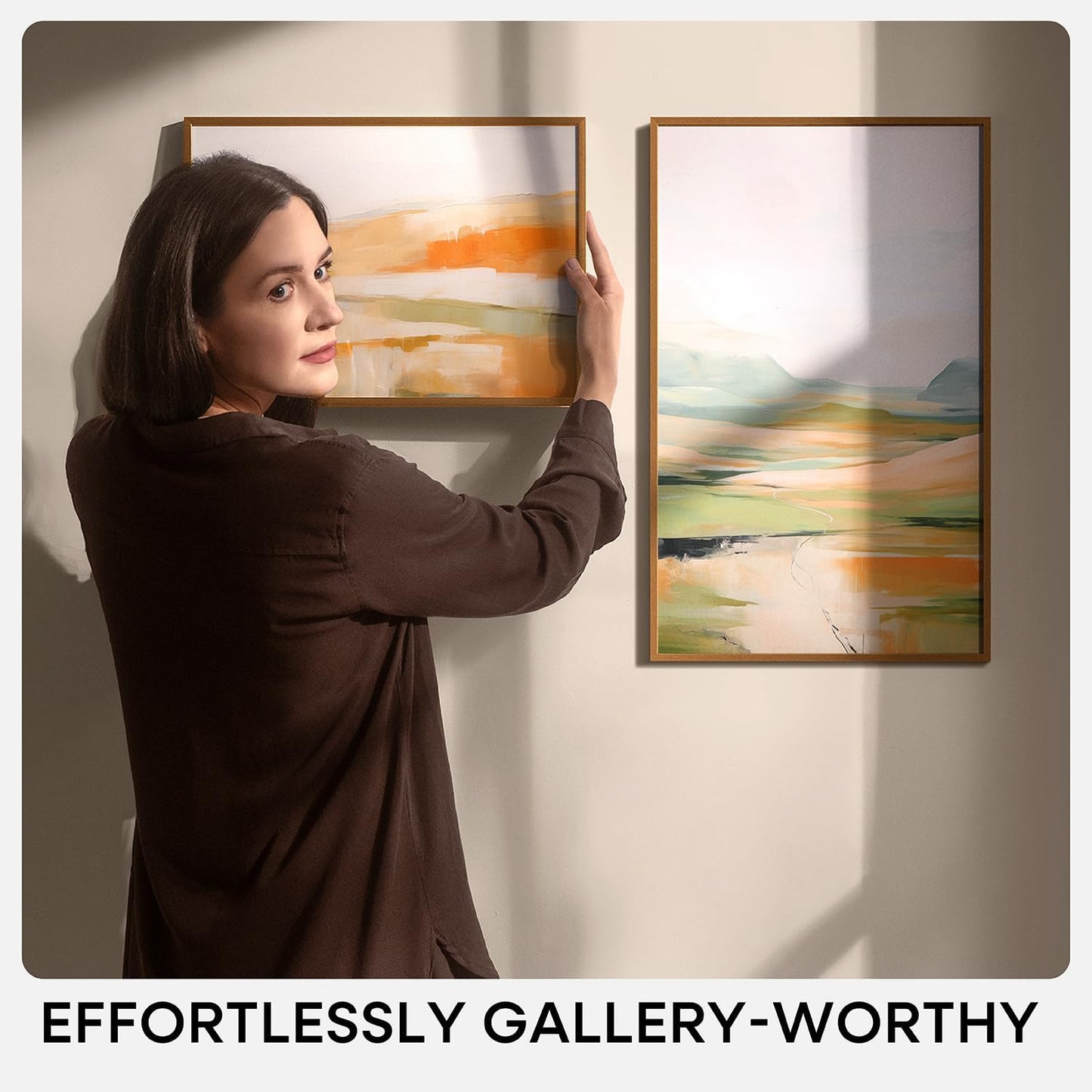 Homeforia A0 Poster Frame Bronze, High End Metal 33.1 x 46.8 inch Large Picture Frames with Mat for 23.4 x 33.1 Photo, A0 Size Brass Frame Matted to A1 Print, 33.1x46.8 Frame, Tempered Glass, Set of 1