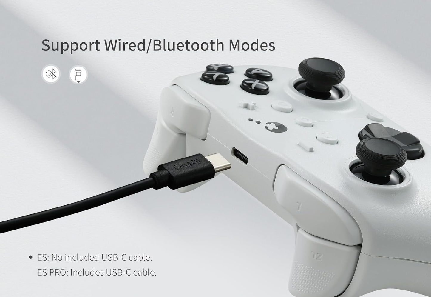 GuliKit ES PRO Fastest Wireless Controller – TMR Anti-Drift&Anti-Snapback Joysticks, Lowest Wireless Latency 3.25ms, Compatible with PC/Switch/Android/Switch 2 Wake-up,30h Battery, Gyro&Turbo for FPS