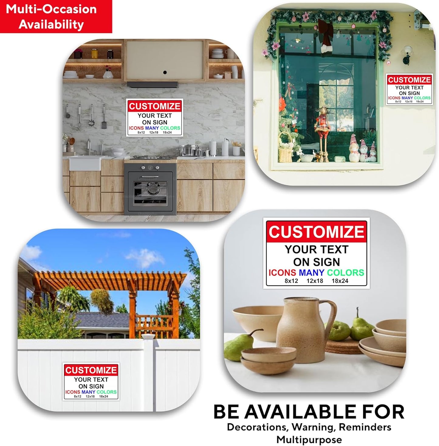 Custom Signs for Outside - Personalized Metal Signs for Outdoors, Home, Airbnb, Office, 18x24 Inch Custom Metal Sign Rust Free, UV Protected, Waterproof and Easy to Install - Made in USA