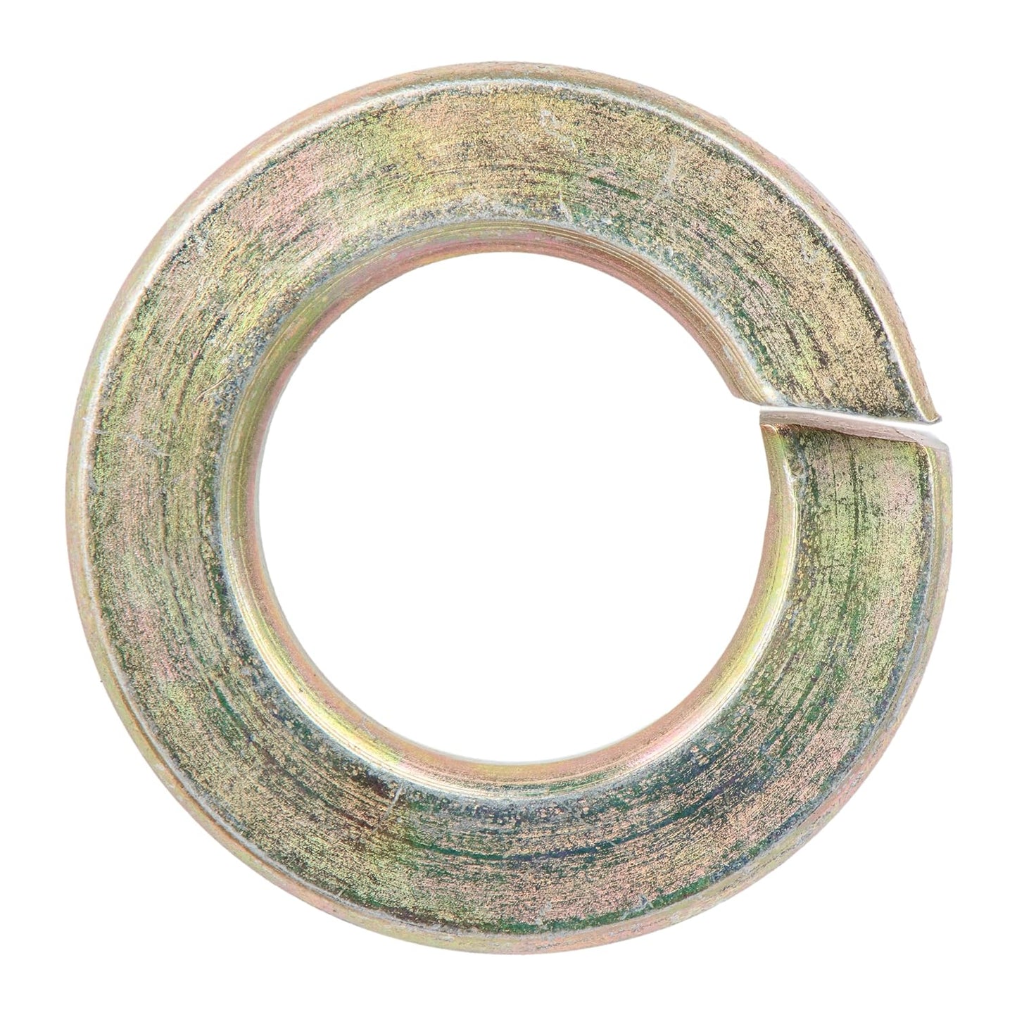 1/2" (100 Pack) Grade 8 Lock Washer, Split, Thru-Hardened, Yellow Zinc by Makers Bolt