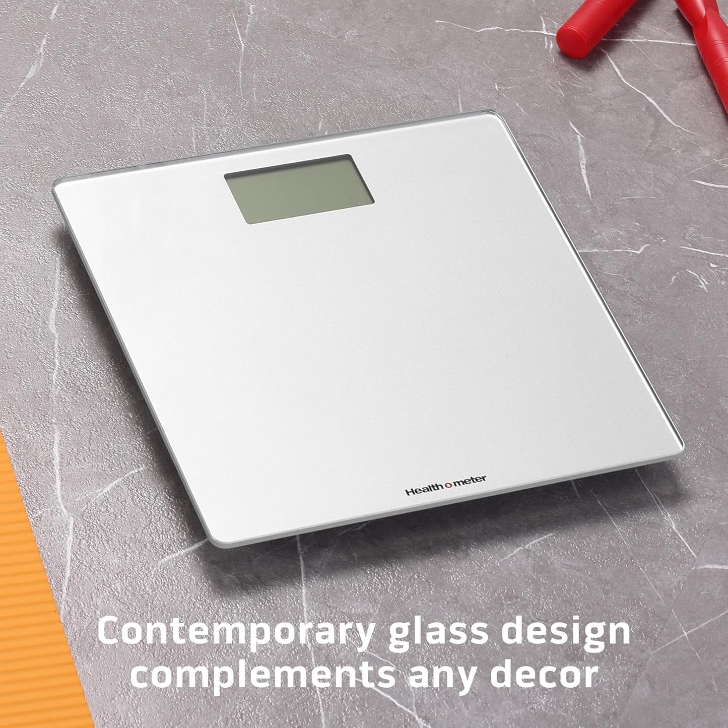 Health o meter Compact Digital Glass Bathroom Scale – 450 lb Capacity, 4 Load Cells, 3.2" LCD Display, Tempered Glass Platform, Auto Shut-Off, Low Battery Indicator, Non-Skid Feet, 5-Year Warranty