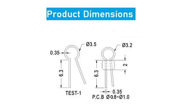 Green PCB Gold-Plated Ceramic Test Points 1000 PCS for Circuit Board Testing