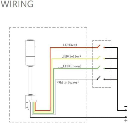 12V DC LED Warning Lights Multi-Layer Industrial Signal Light Alarm Lights Machine Equipment Indicator Lamp (3-Layer)