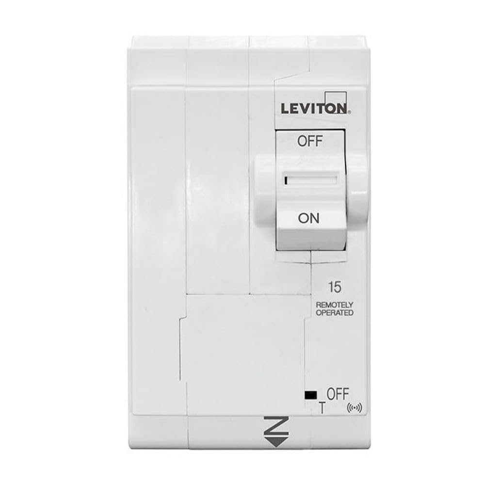Leviton 2nd Gen Smart Circuit Breaker with Remote Control, Standard, 2-Pole 15 Amp, 120/240-Volt and 120/208-Volt, 10kA Interrupt Rating, LB215-ST