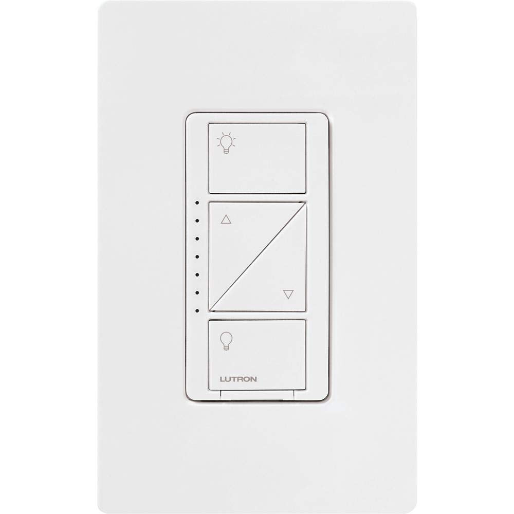 Lutron Caseta Original Smart Dimmer Switch (Lutron Smart Hub Required), for LED Lights, 150 Watt, Single-Pole/3-Way, No Neutral Required, PD-6WCL-WH, White, 5 Pack