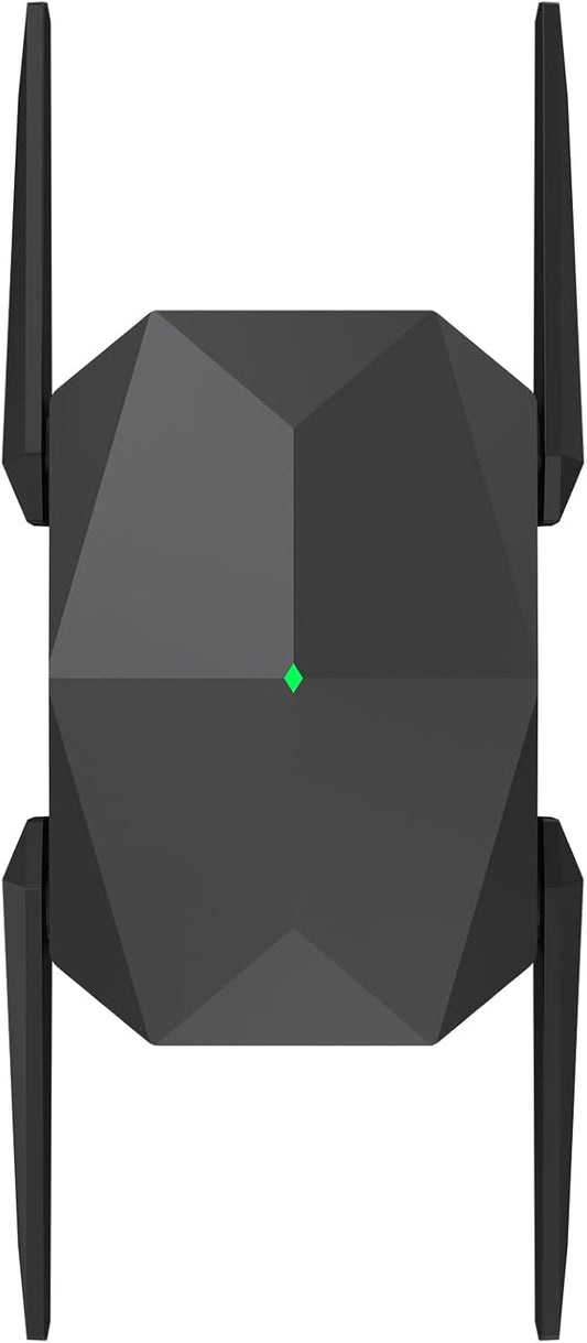 2025 AX3000 WiFi 6 Range Extender, WiFi Extender Signal Booster with Gigabit Ethernet Port, Dual Band (2.4G&5.8G) WiFi Repeater Cover up to 13888sp.ft, Faster Speed and Wider Cover(Black)
