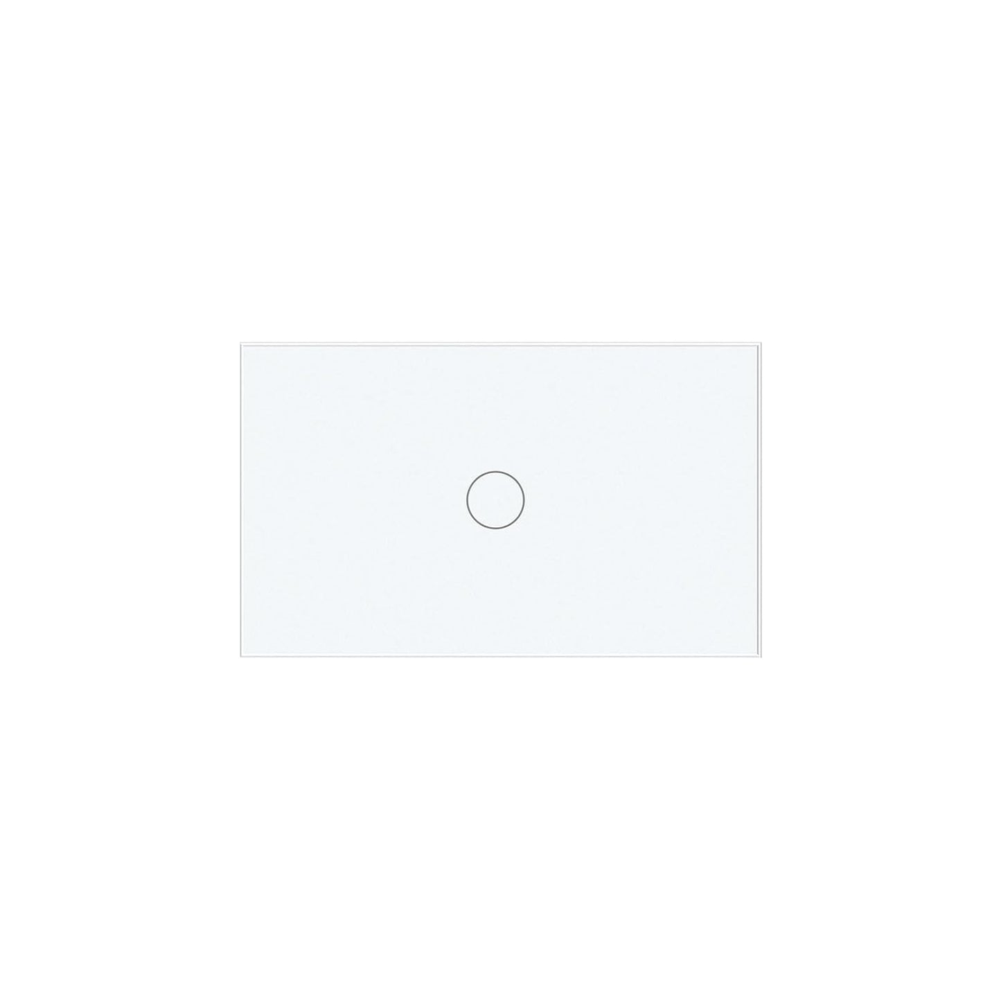 2 Way Light Switch 118X72X34MM No Neutral Wire, Wall Touch Switch 1000W, Tempered Glass Panel, FCC, White 1 Gang