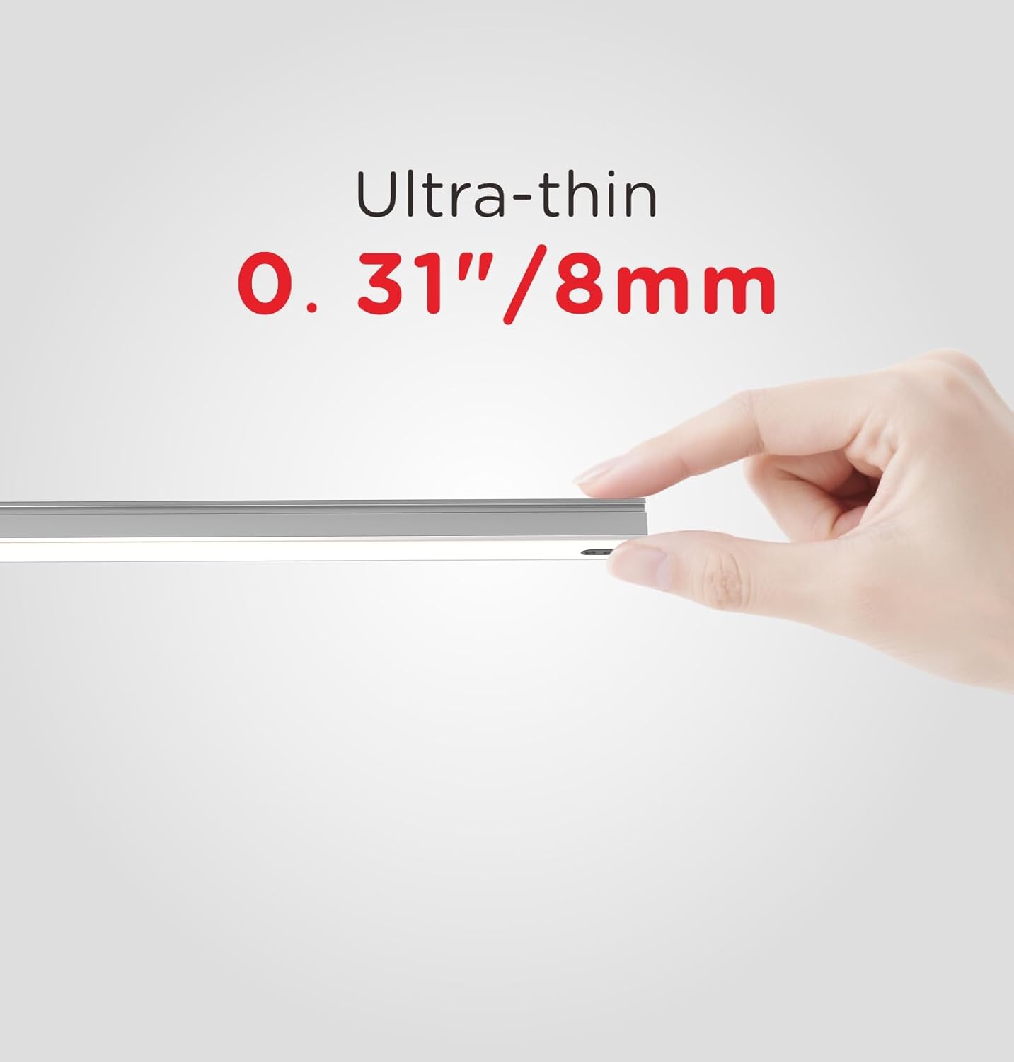 Hand Wave Under Cabinet LED Lighting Plug in, 20 Inch 2 Pcs Dimmable Linkable Ultra Thin Aluminum Alloy Housing, 4000K Natural White Motion Sensor Counter Lights for Kitchen, Shelf, Cupboard