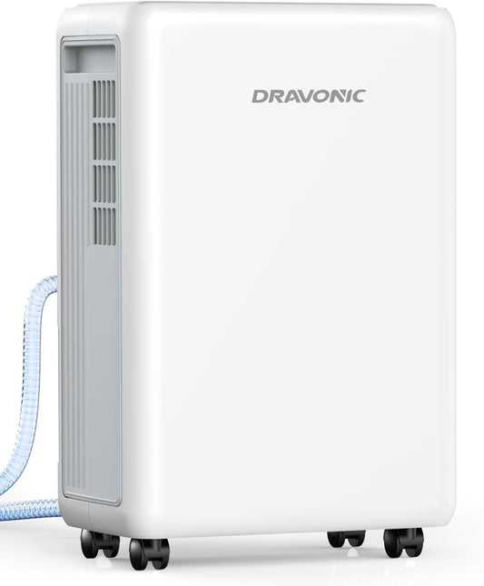 2000 Sq. Ft Dehumidifier for Basement, 30 Pint Dehumidifiers for Home, Bedroom and Bathroom, 3 Modes Dehumidifier with Drain Hose, Smart Humidity Control, 24H Timer (White)