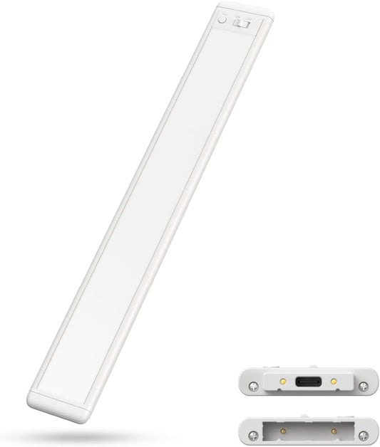 15 Inch Under Cabinet Lighting, Expandable LED Cabinet Light with Sensor Controls, Adjustable Color Temperature & Brightness, Wireless Magnetic Installation