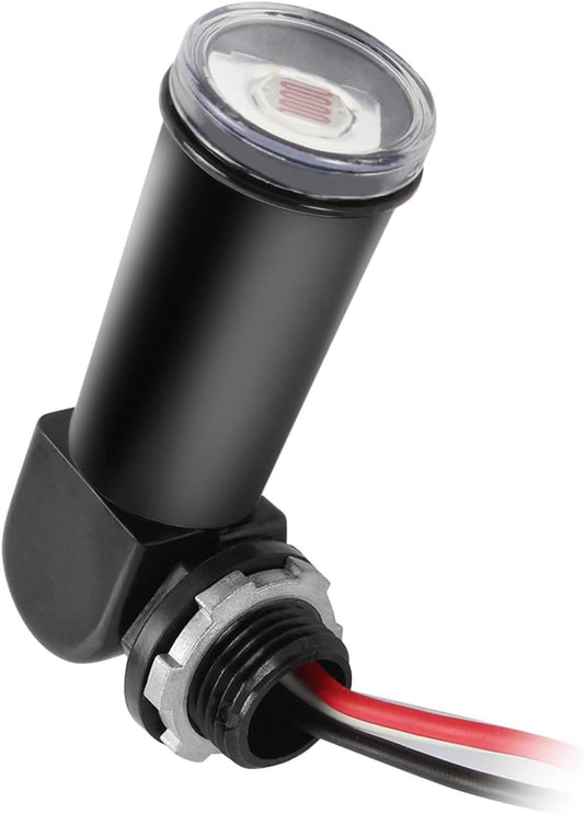 1 Pack Outdoor Photoelectric Sensor,Dusk to Dawn Swivel Mount Conduit Lighting Control with Photocell,Automatic Adjustable Photo Sensor Switch for Indoor and Outdoor Light