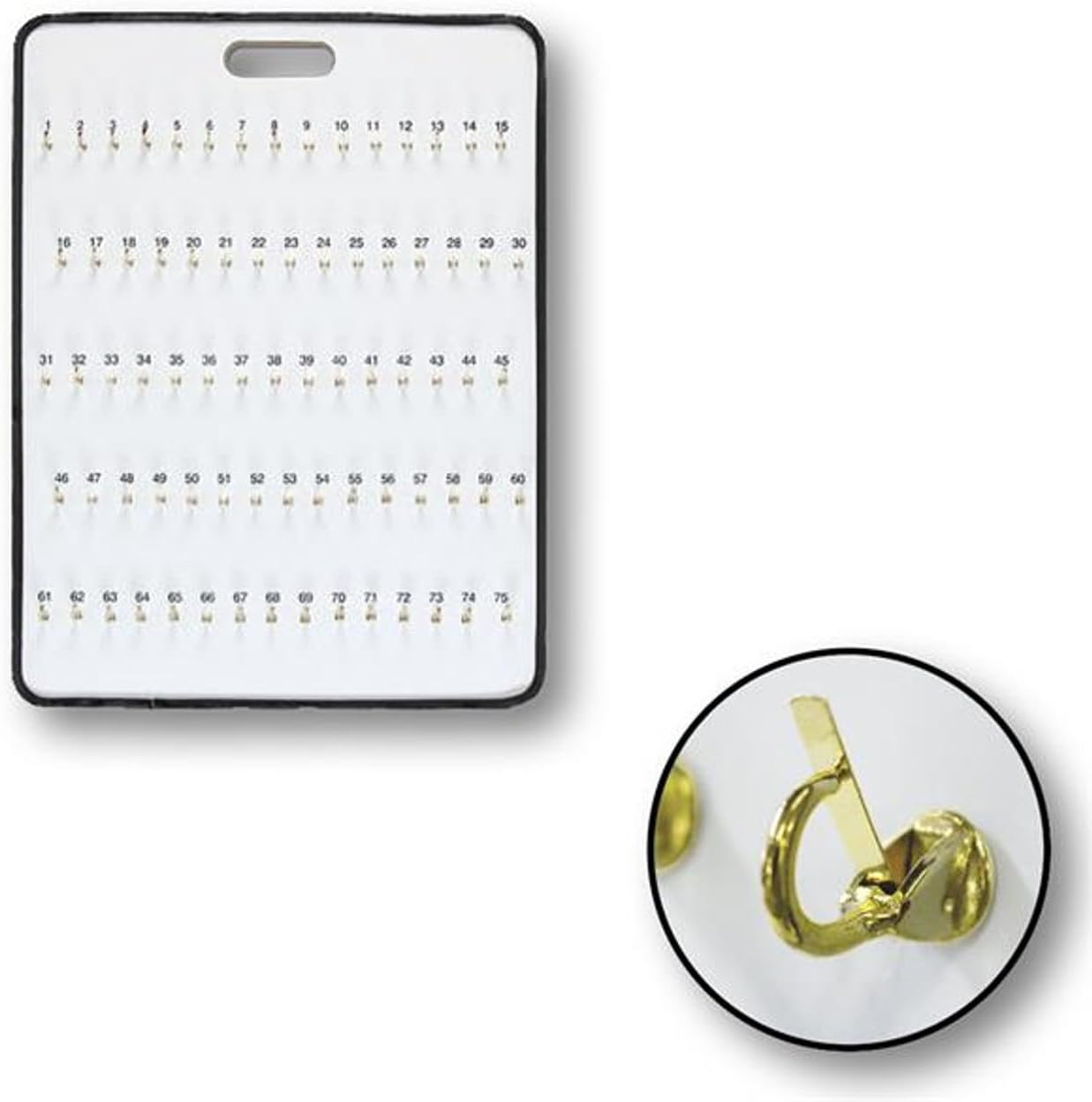 Masonite Key Holder Wall Mount with 32 Spring-Lock Hooks 13-1/2" × 20" – Wall Mounted Key Organizer Board with Metal Trim and Handle – Dealership, Office, Garage Key Rack Cabinet - Pack of 3