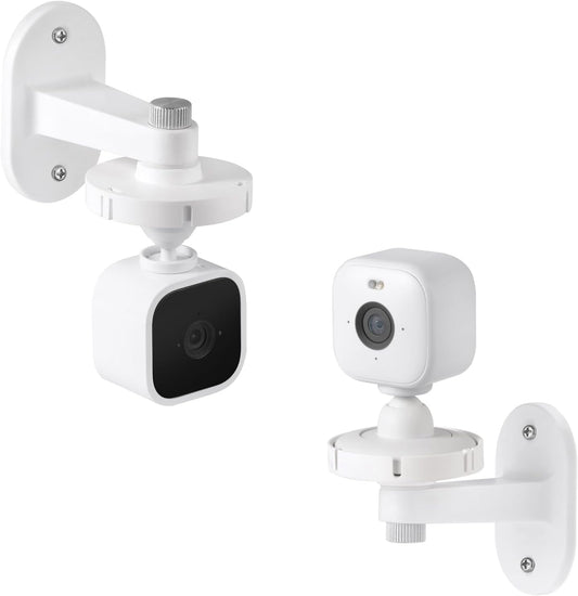2Pack Adhesive Wall Mount Compatible with Blink Mini and Blink Mini 2, Two Easy Installation, No Drill Mounting Bracket by ALERTCAM, White