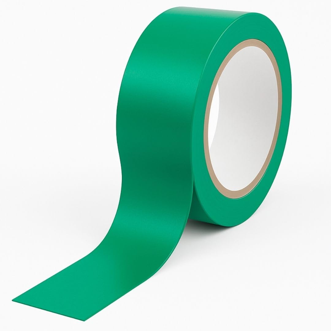 GTSE 2 inch x 108 ft Green PVC Vinyl Floor Tape, Safety Marking Tape, 6 mil Thick, Suitable for Dance Floors, Gyms, Warehouses, Sports Facilities
