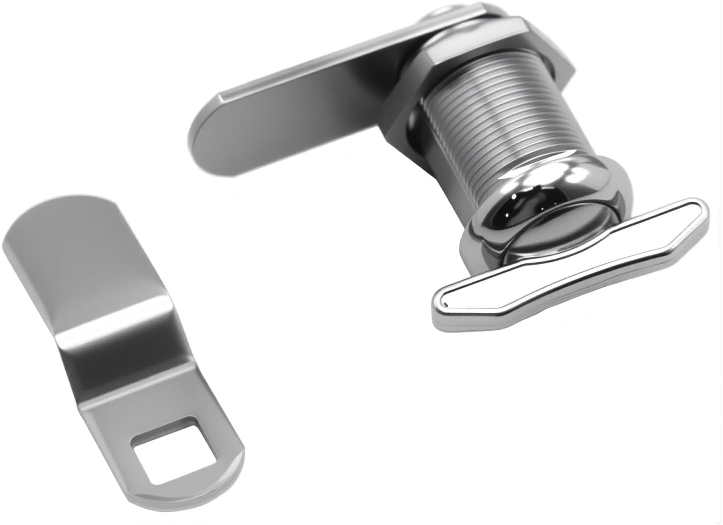 1" Thumb Operated Offset Cam Lock, RV Compartment Latch, Non-Locking Thumb Turn, for RV Compartment Camper Storage Door (2 Pack)