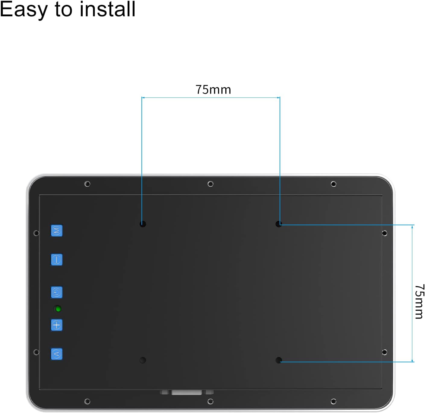 GreenTouch 8 Inch Multi-Point Capacitive Touch Screen Display -1024 * 600 Resolution -HDMI/VGA Input Silver Bezel