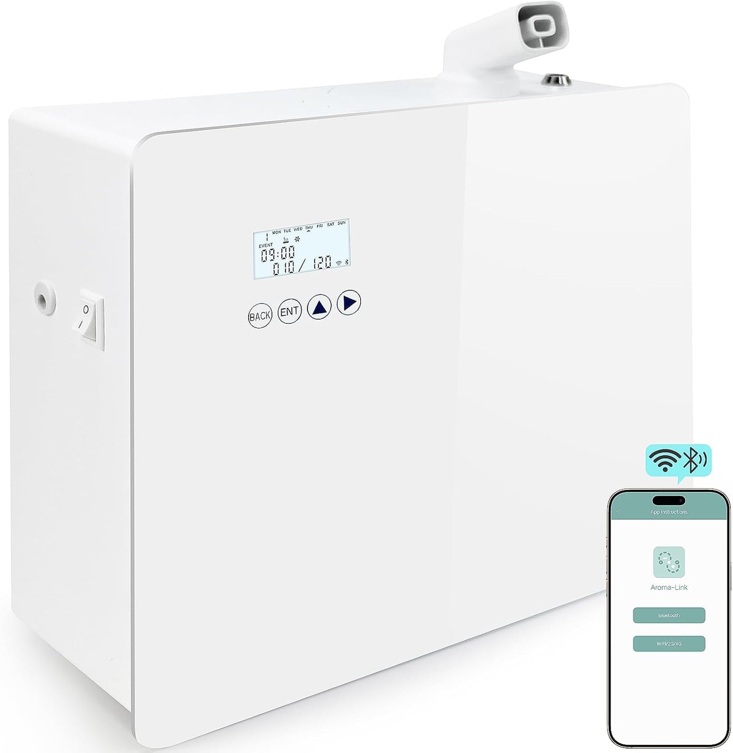 2026 𝐔𝐩𝐠𝐫𝐚𝐝𝐞𝐝 𝟓𝟎𝟎𝟎 𝐒𝐪.𝐅𝐭 1000ml Capacity HVAC Waterlesss Essential Oil Diffuser with Wi-Fi Control, Whole House Smart Scent Air Machine, Cold Air Tech for Whole Home, Hotel, Party