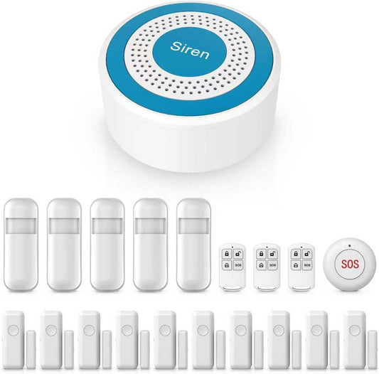 Home Security Systems,2025 Door & Window Alarms for Home with Instant App Alerts,20Pcs WiFi-Connected SOS Button Kit,Compatible with Alexa for Villa,for Apartment,Kids Safety,Office NO Monthly Fees