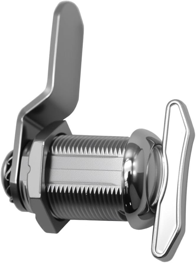 1" Thumb Operated Offset Cam Lock, RV Compartment Latch, Non-Locking Thumb Turn, for RV Compartment Camper Storage Door (6 Pack)