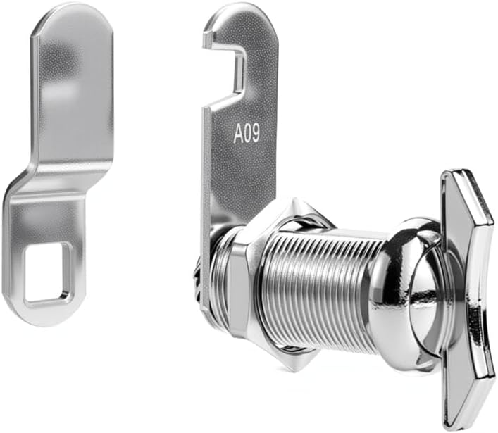 1-1/8" Thumb Operated Offset Cam Lock, RV Compartment Latch, Non-Locking Thumb Turn, for RV Compartment Camper Storage Door (6 Pack)