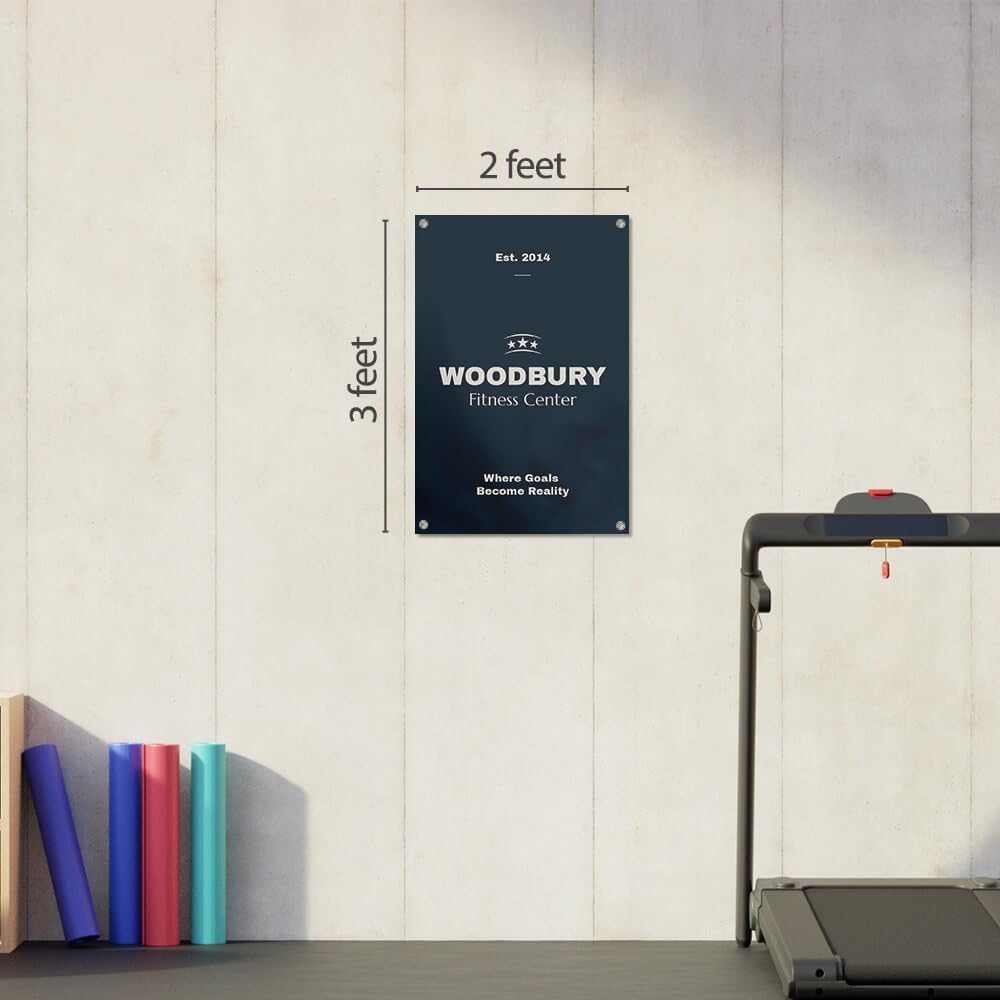 Staples Custom Scrim Vinyl Banner - 24W" x 36L" Quote Banner with 4 Grommets - Durable Outdoor Sign for Events, Promotions, and Business Advertising (Dark)