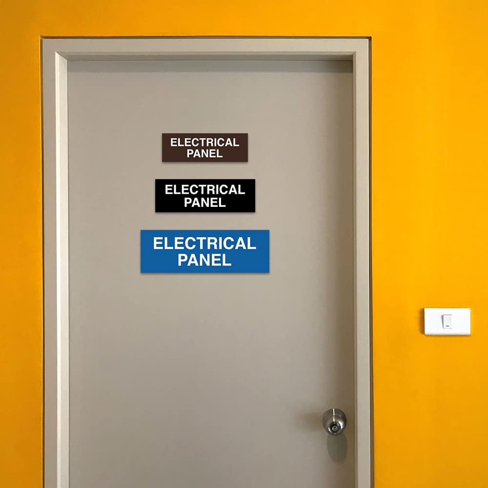All Quality Basic Electrical Panel Sign - Fire Regulation Safety Compliance Sign - Blue - Large (1 Pack)