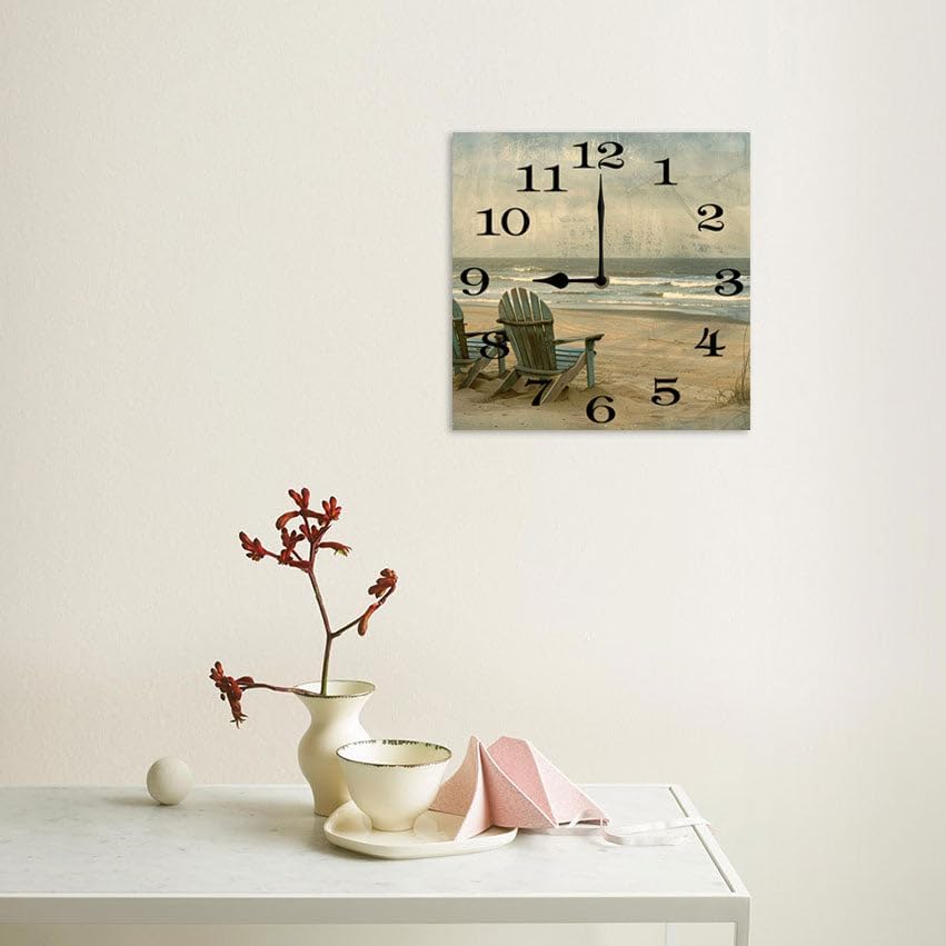 10 in Elegant Kimono Beauties -198 Wood Wall Clock – Digital Time Display, Smart Home Compatible for Bedside or Workspace