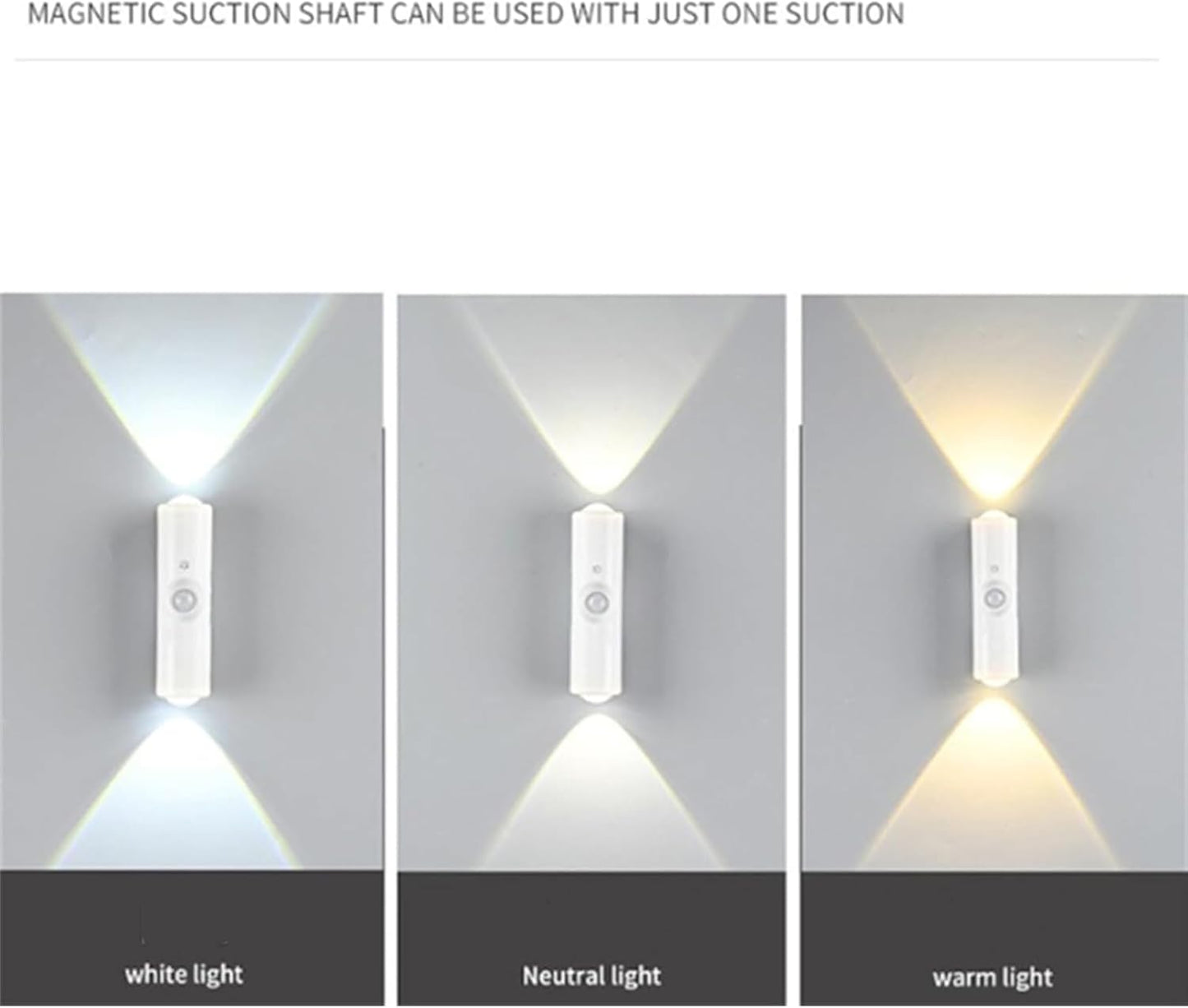 Rechargeable Smart LED Motion Sensor Ambient Light, Punch-Free Smart Sensor Magnetic Rechargeable LED Lights, Color Changing Motion Sensor Light for Stairs, Wardrobe, Cabinet (2, Black-RGB 7colors)