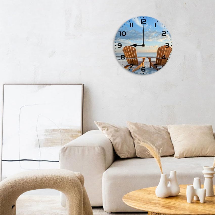 10 in Flower -126 Wood Wall Clock – Digital Time Display, Smart Home Compatible for Bedside or Workspace