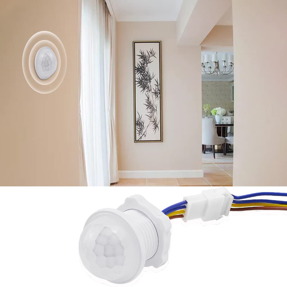 2Pack Motion Sensor Light Switch 100-240V 40W PIR Human Body Activated LED Sensors Home Smart Infrared Induction Detector Mini Wall Light Switch