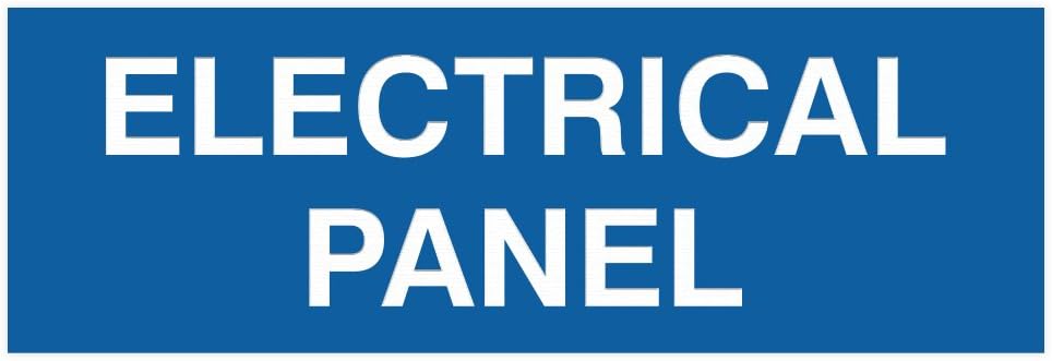 All Quality Basic Electrical Panel Sign - Fire Regulation Safety Compliance Sign - Blue - Large (1 Pack)