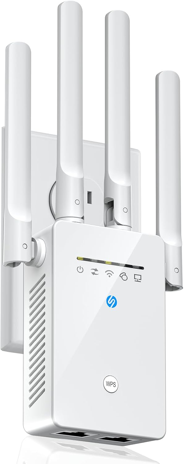 2026 WiFi Extender, WiFi Signal Booster Cover up to 14770 sq.ft for Home, New Gen 6X Faster Internet Extender WiFi Booster w/Ethernet Port, Wireless WiFi Repeater Works with 99% Router, Easy Setup