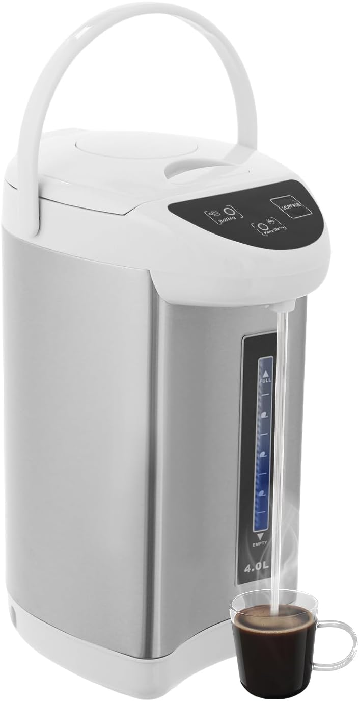 110V Electric Kettle, 750W Stainless Steel Water Boiler Warmer, 4L/135oz Multi Function Smart Electric Kettle with Removable Water Tank and 3 Water Dispensing Modes for Home Offices