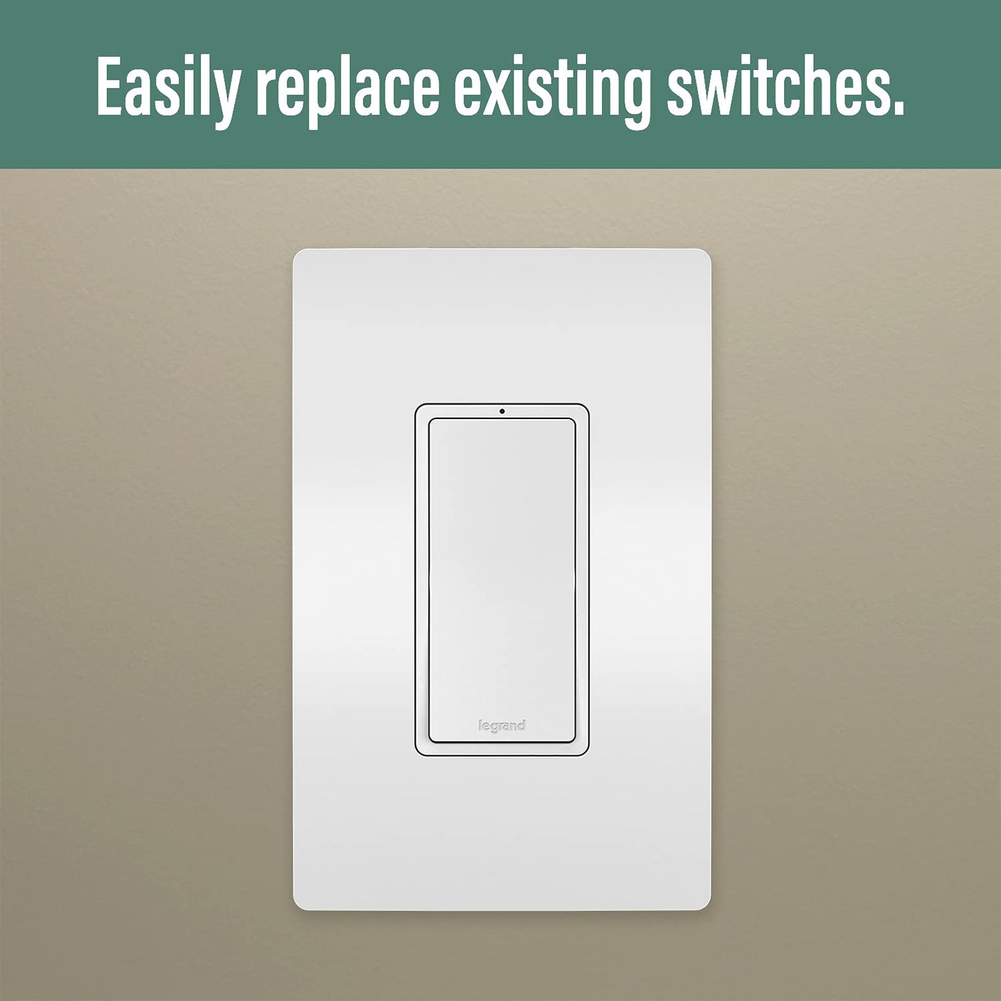 Legrand Radiant WNRL10WH Smart Switch with Netatmo, Compatible with Alexa, Google Assistant & Apple HomeKit, White (1 Count)