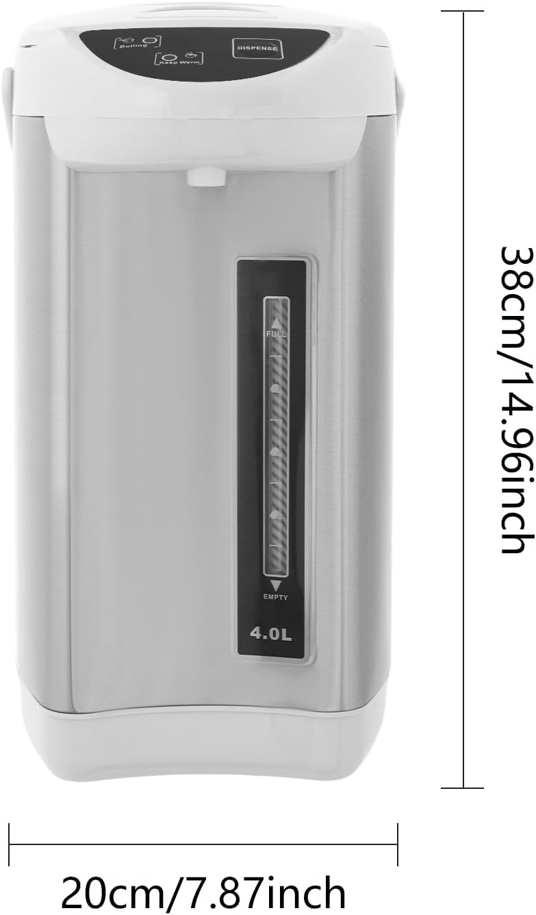 110V Electric Kettle, 750W Stainless Steel Water Boiler Warmer, 4L/135oz Multi Function Smart Electric Kettle with Removable Water Tank and 3 Water Dispensing Modes for Home Offices