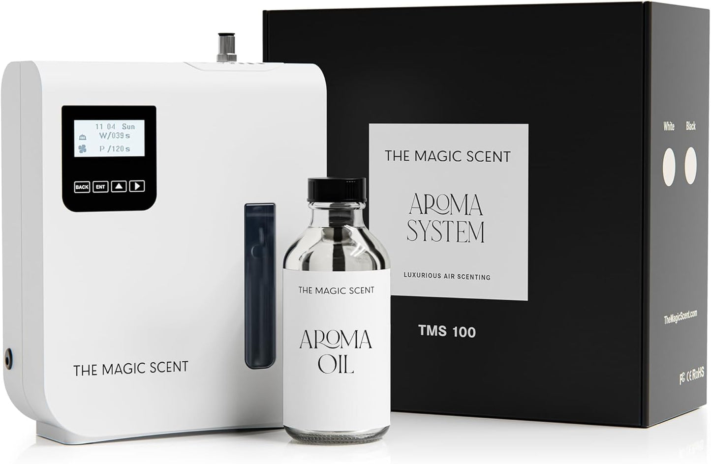 The Magic Scent Diffuser, Scent Air Machine for Home & Hotels, HVAC or Portable Nebulizing Diffuser - Large Room Waterless Aroma Machine - Aroma Oil Included