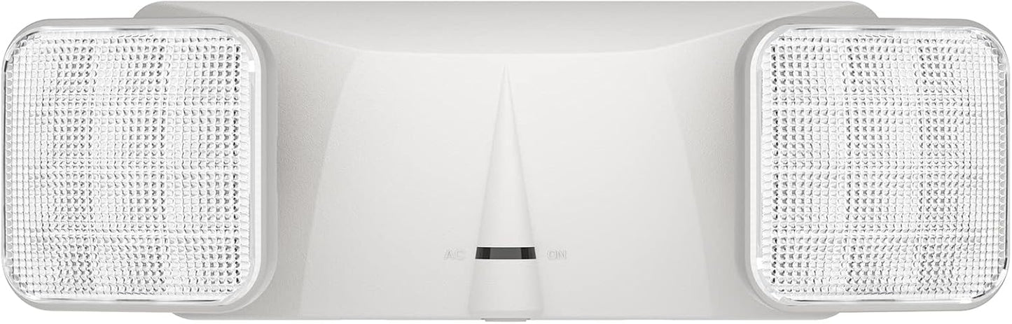 1 Pack LED Emergency Lights, Commercial Lighting for Business, Power Outages, Offices, with Backup Battery (90 Minutes), Wall Mount, Hard Wired, 120-277V, Fire Resistant (94V-0) UL.