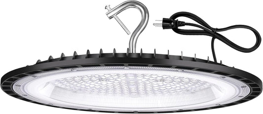 200W UFO Led High Bay Light Fixture,120VAC,30800LM,5000K Daylight Commercial Shop Bay Lighting,[850W MH/HPS Equiv.] US Plug Area Lighting for Garage/Warehouse/Barn/Gym/Factory/Workshop
