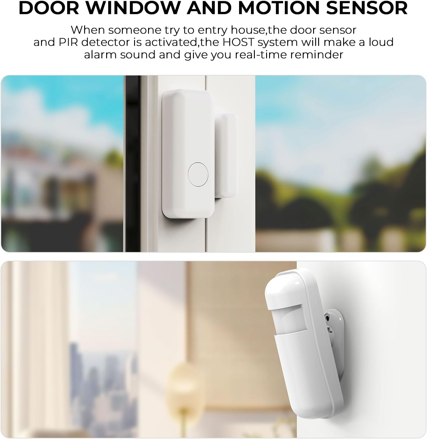 PGST Home Alarm System,Wireless Home Security System with Door and Motion Sensors,5 Piece Alarm Kits,4G SMS/Phone App Instant Alerts,24/7 Professional Monitoring for Villa,Apartment,Kids Safety